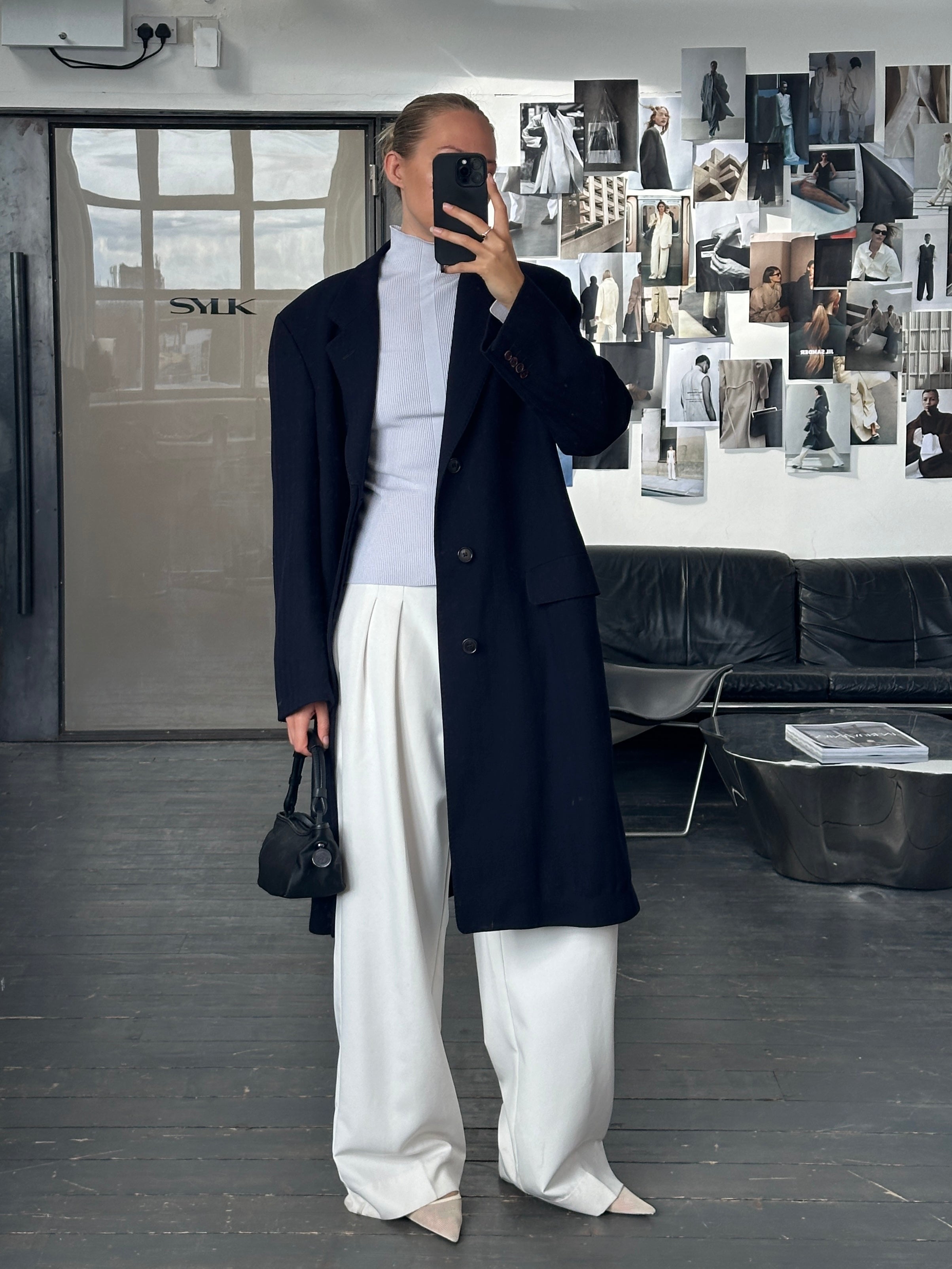 Christian Dior 1990s Pure Wool Concealed Placket Coat - XL - SYLK