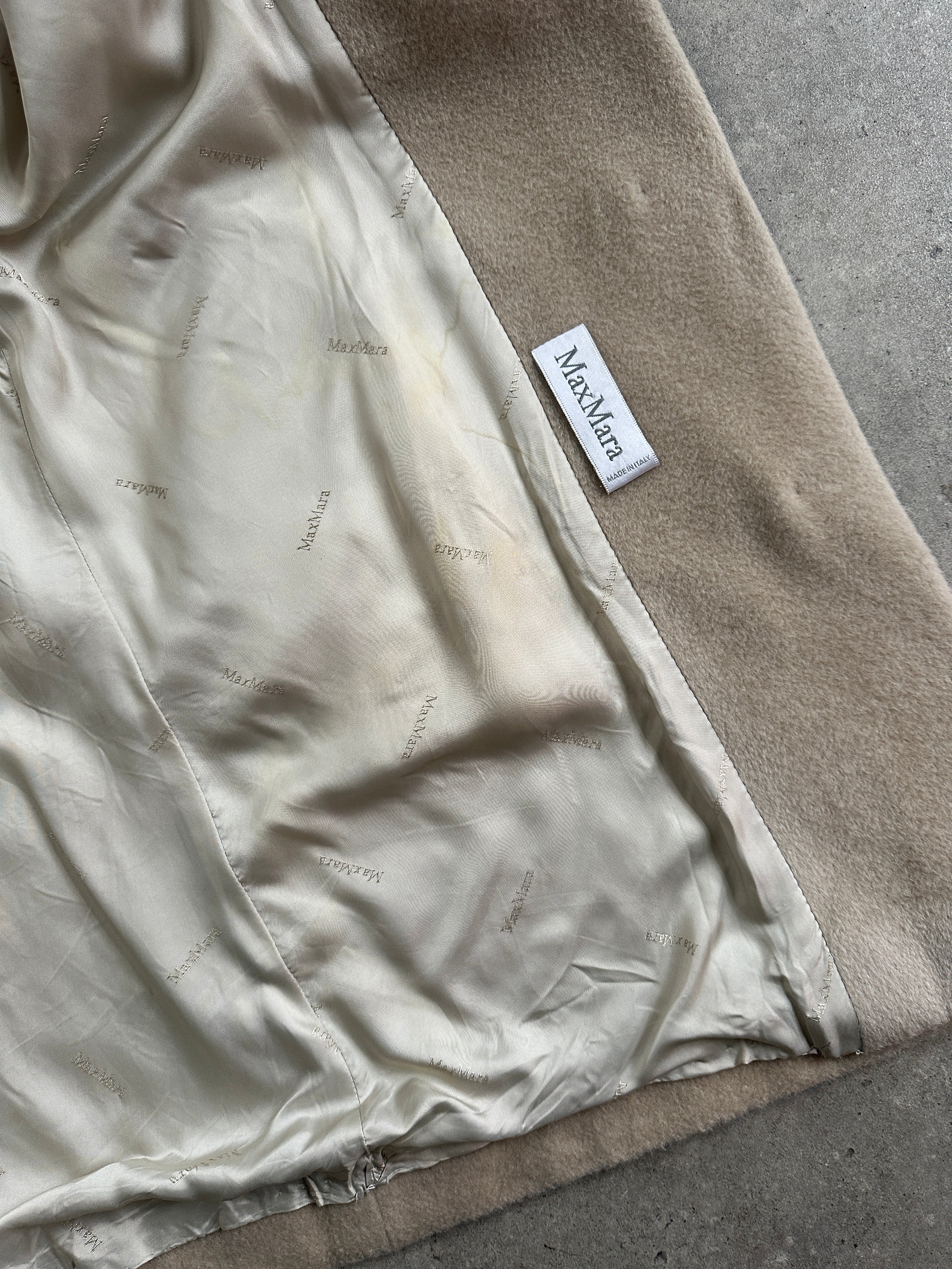 Max Mara Brushed Wool Cashmere Single Breasted Coat - M/L - SYLK