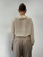 Max Mara Pure Silk Frill Wrap Blouse - SYLK
