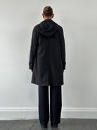 London Fog Concealed Placket Hooded Trench Coat - M - SYLK