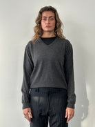Ralph Lauren Pure Merino Wool Logo V Neck Jumper - M - SYLK