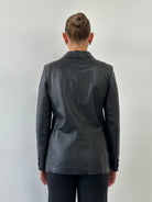 Conbipel Single Breasted Leather Blazer Jacket - M - SYLK