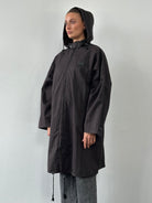 Gianfranco Ferre Crinkle Hooded Parka Coat - XL - SYLK