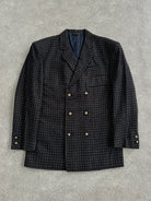 Gianni Versace Cashmere Wool Bespoke Button Check Blazer - L/XL - SYLK