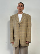 Yves Saint Laurent Pure Wool Check Blazer - XXL - SYLK