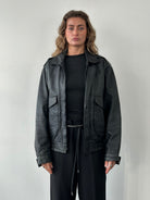 Vintage Leather Bomber Jacket - M/L - SYLK
