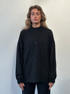 Gianni Versace 80-90s Pure Wool Print Polo Jumper - XL - SYLK