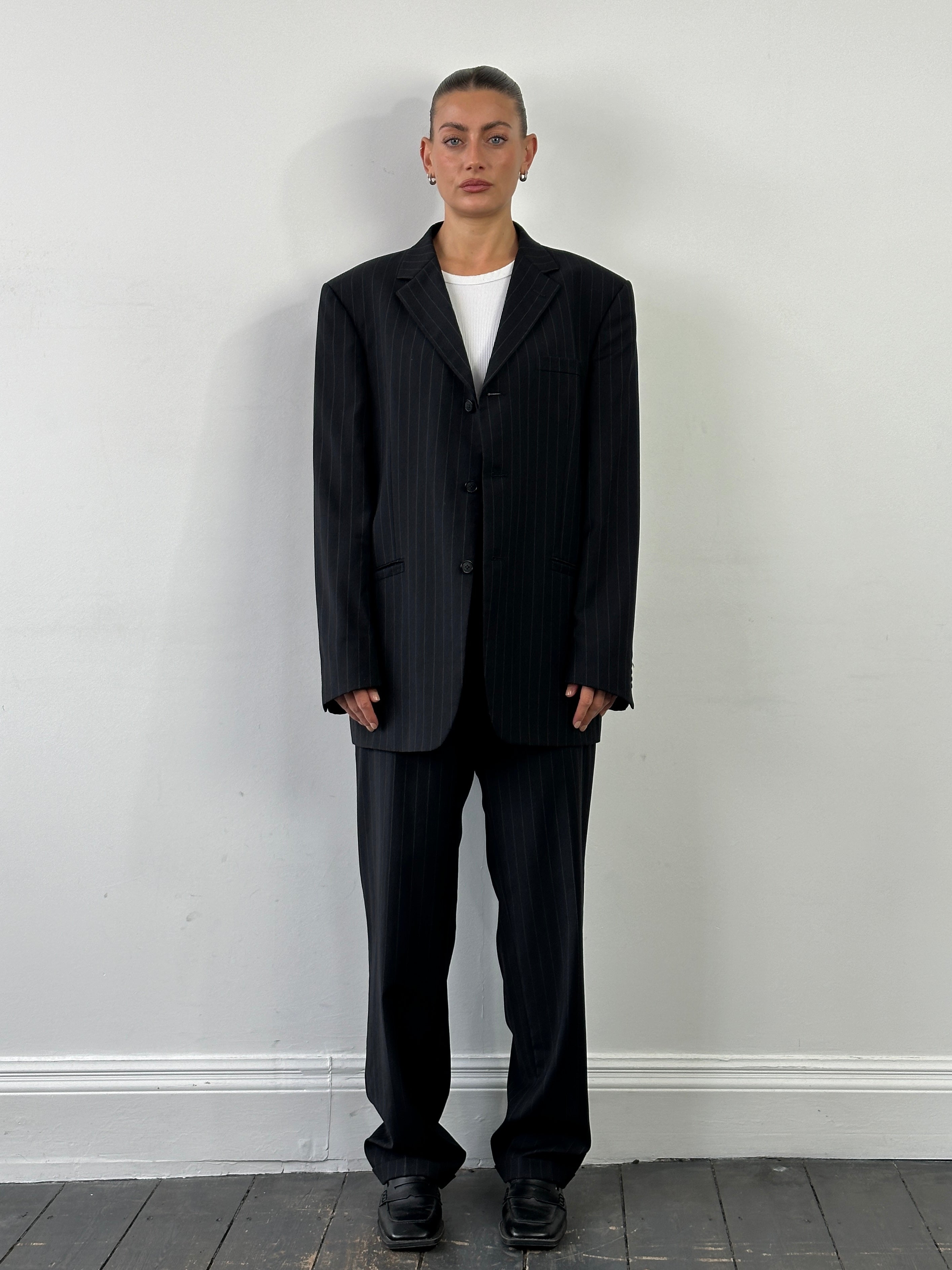 Versace Classic Stripe Pure Wool Single Breasted Suit 44R/W32 - SYLK