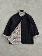 Burberry London 2000s Quilted Nylon Single Breasted Coat - L - SYLK