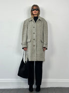 Valentino Pure Brushed Wool Herringbone Belted Coat - XL/XXL - SYLK
