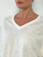 Christian Dior V Neck Logo Knitted Jumper - L - SYLK
