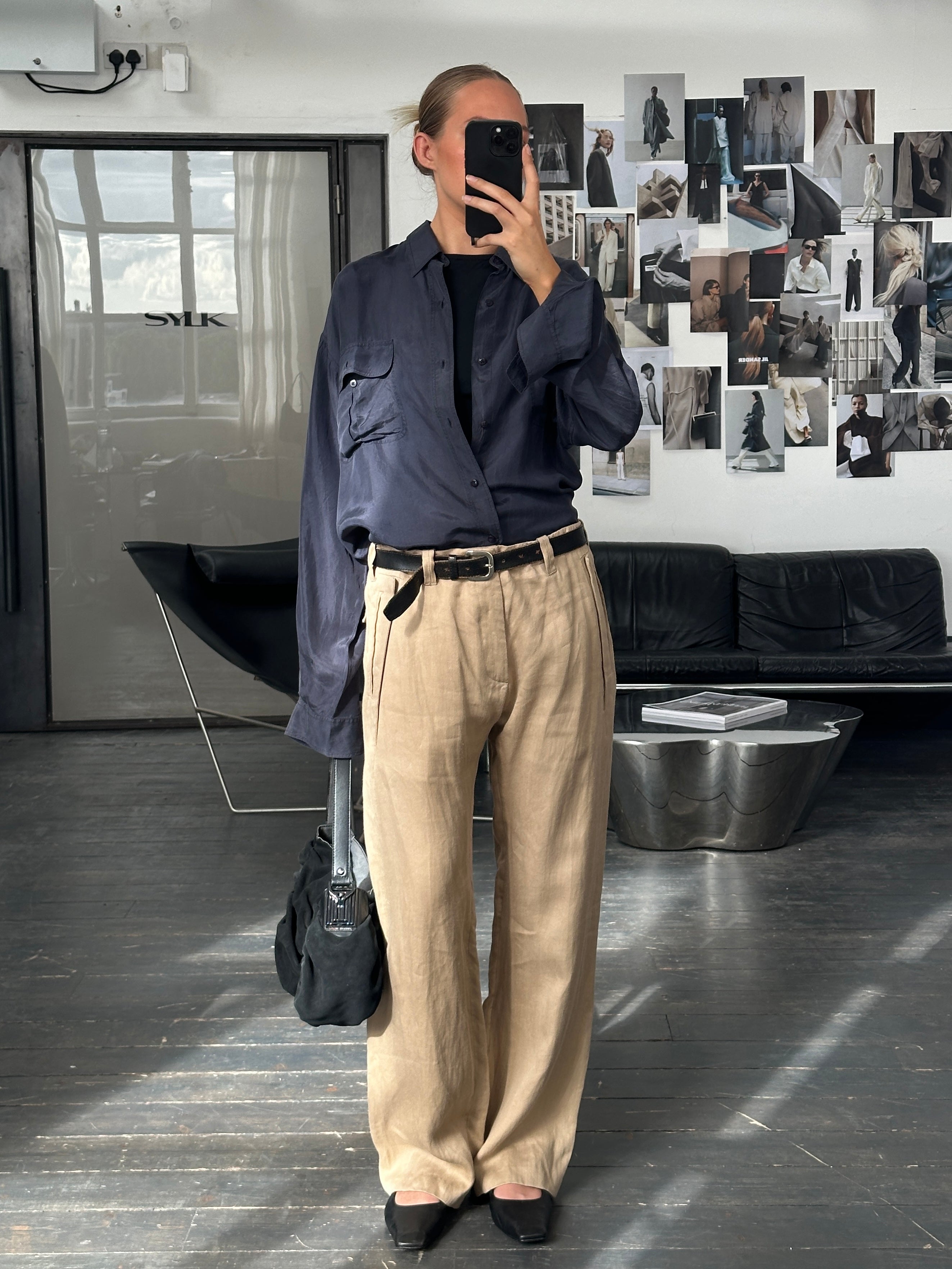 Vintage 1990s Relaxed Pure Silk Shirt - XL - SYLK