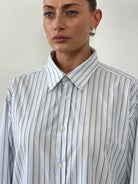 Yves Saint Laurent Pure Cotton Stripe Logo Shirt - XL - SYLK
