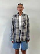 Armani Jeans Check Flannel Pure Cotton Logo Shirt - L/XL - SYLK