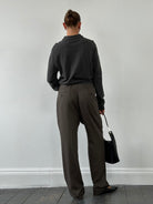 Giorgio Armani Wool Straight Leg High Waisted Trousers - W34 - SYLK