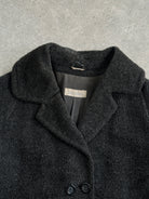 Max Mara Fuzzy Wool Alpaca Double Breasted Coat - XL - SYLK