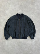 Vintage 1990s Pure Silk Bomber Jacket - L - SYLK