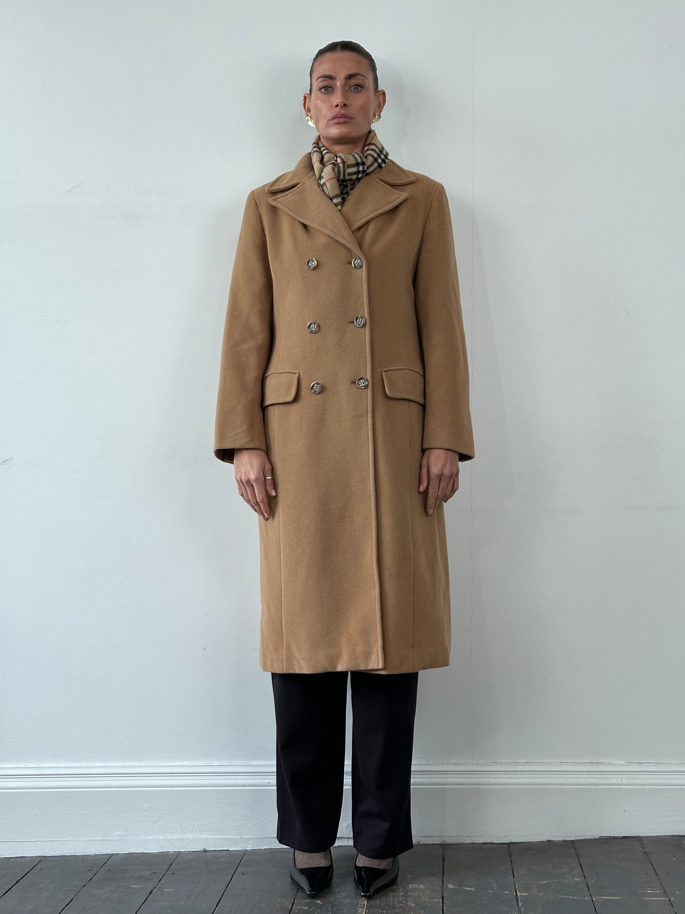 Marella Virgin Wool Double Breasted Coat - M - SYLK
