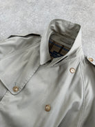 Italian Vintage Double Breasted Belted Trench Coat - XL - SYLK