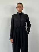 Dolce & Gabbana D&G Silk Sheer Print Shirt - S/M - SYLK