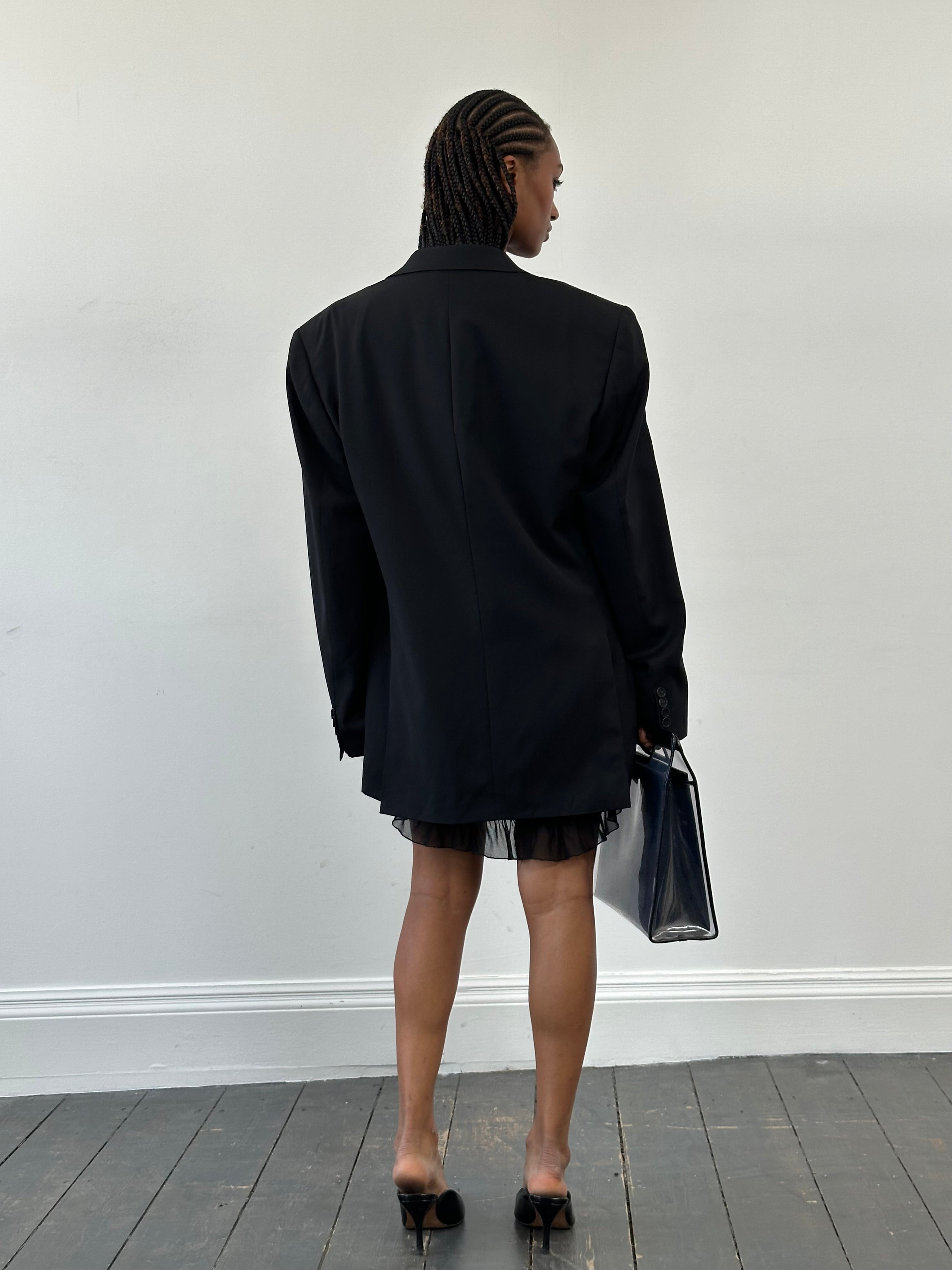 Yves Saint Laurent 1990s Pure Wool Single Breasted Blazer - 44R/XL - SYLK