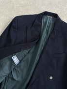 Yves Saint Laurent 80s Brushed Wool Cashmere Logo Bespoke Blazer - 40R/L - SYLK