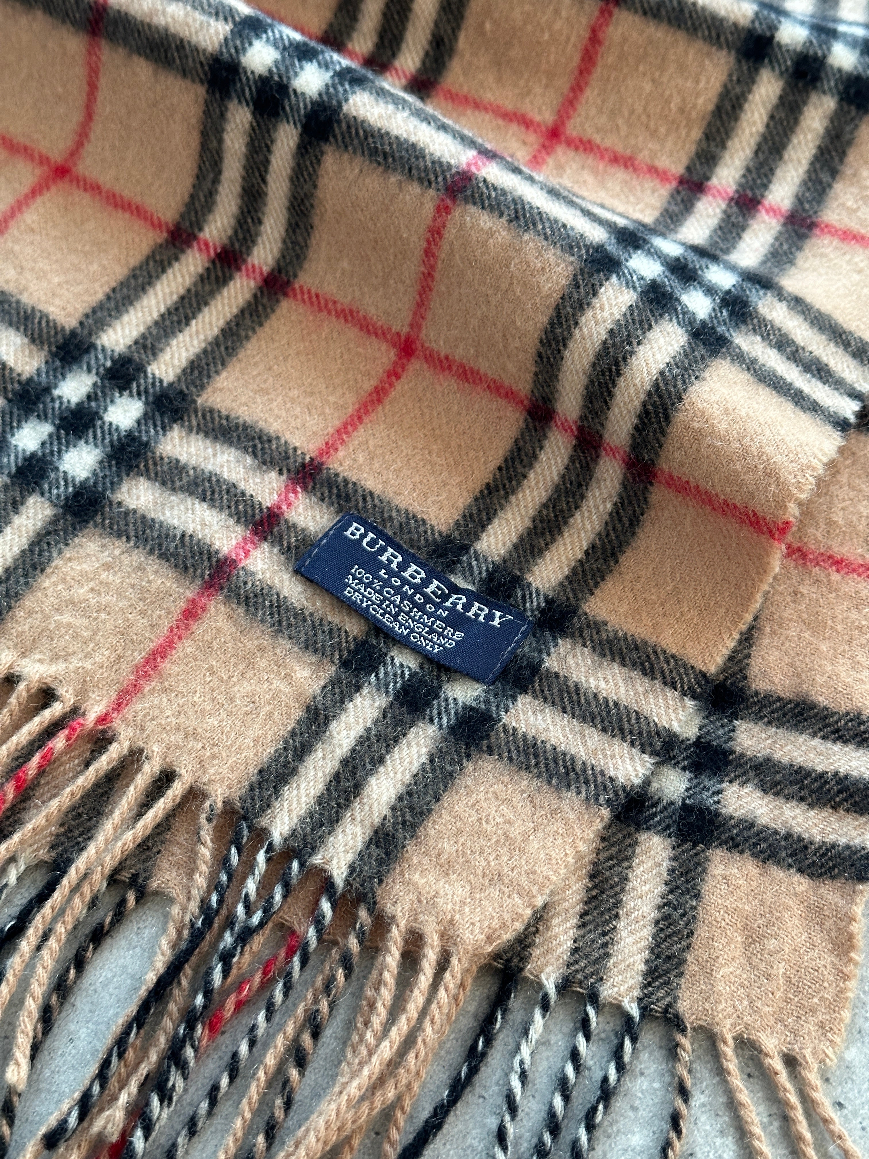 Burberry Pure Cashmere Nova Check Scarf - SYLK