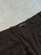 Yves Saint Laurent 1990s Pure Wool High Waisted Tailored Trousers - W28 - SYLK