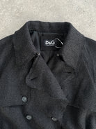 Dolce & Gabbana Wool Double Breasted Belted Coat - L - SYLK