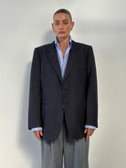 Burberry Pure Wool Stripe Single Breasted Blazer - 44R/XL - SYLK