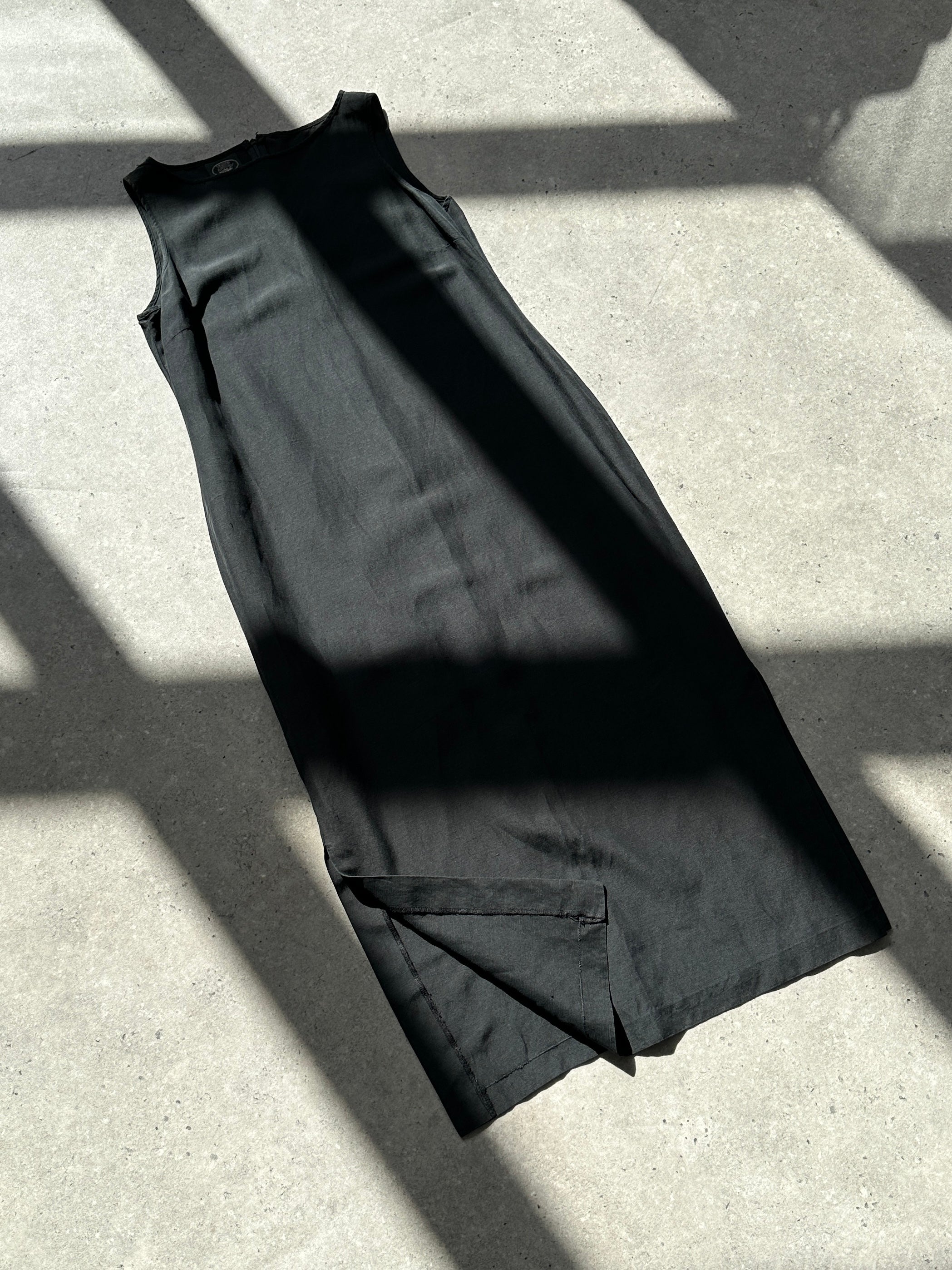 Laura Ashley Silk Linen Midi Shift Dress - M - SYLK