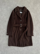 Marella Virgin Wool Single Breasted Belted Coat - M - SYLK