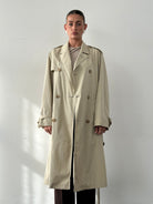 Christian Dior Paris Cotton Double Breasted Belted Trench Coat - 40R/XL - SYLK