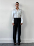 Balmain Pure Wool Tuxedo Tailored Trousers - W30-32 - SYLK
