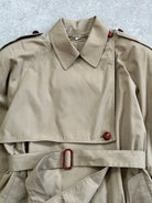 Vintage Nova Check Belted Trench Coat - M - SYLK