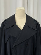 London Fog 1980s Double Breasted Belted Cotton Trench Coat - L/XL - SYLK