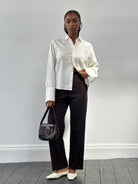 Max Mara High Waisted Wool Straight Leg Trousers - W26 - SYLK
