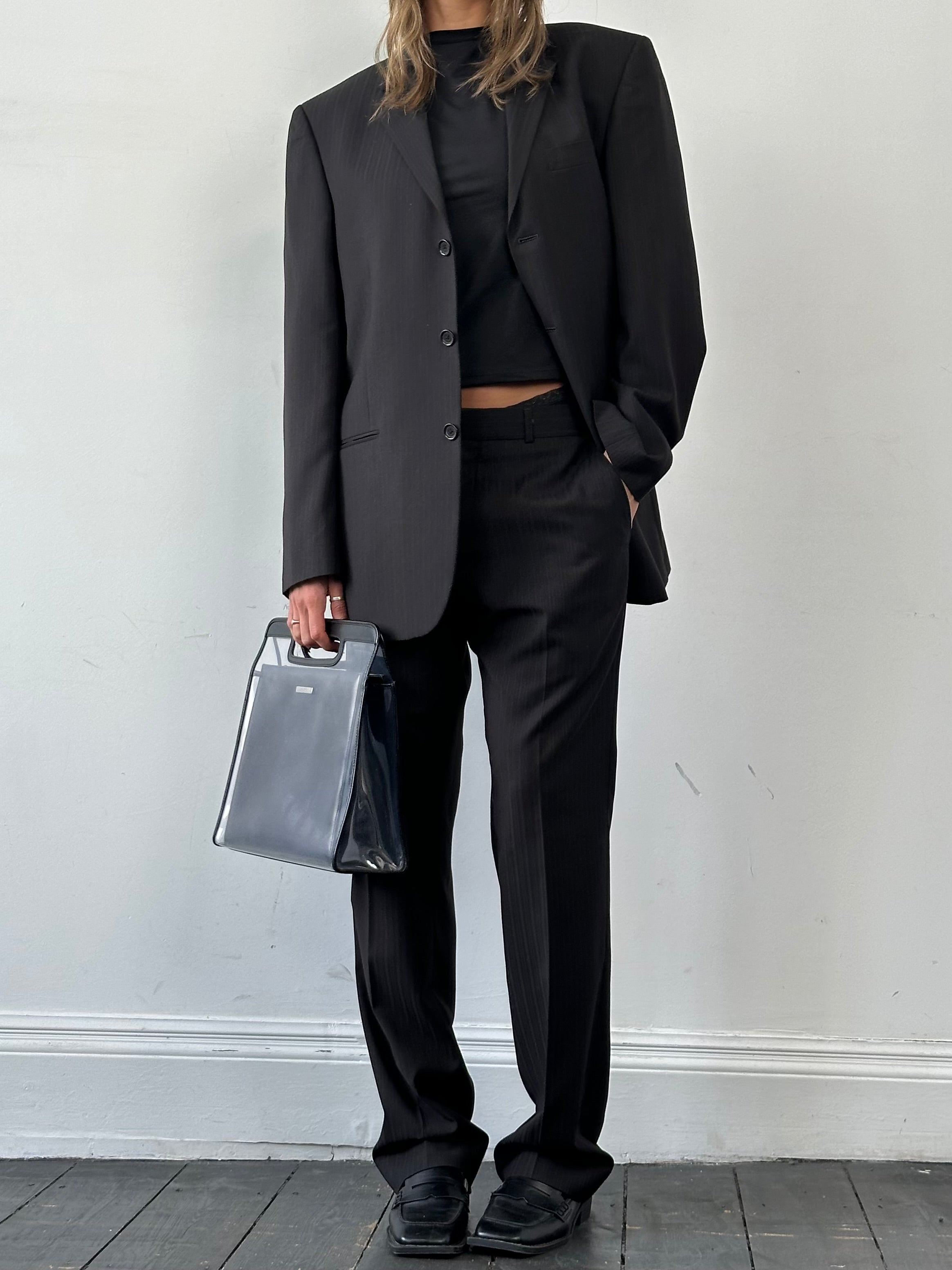 Vintage Pinstripe Single Breasted Suit - 44R/W34 - SYLK