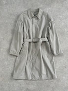 Italian Vintage Concealed Placket Belted Trench Coat - XL - SYLK