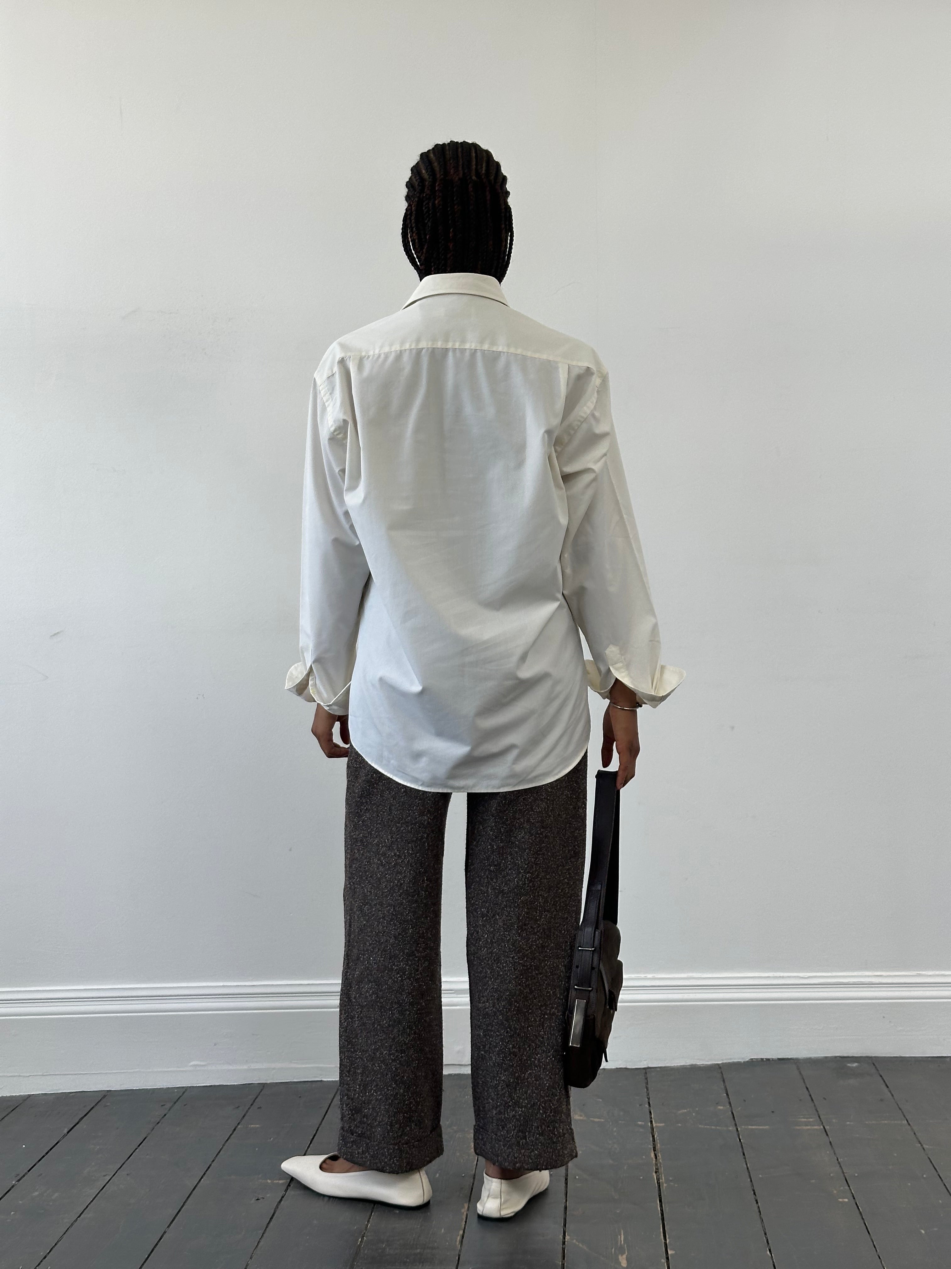 Yves Saint Laurent 1990s Cotton Logo Shirt - L - SYLK