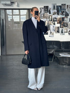 Christian Dior 1990s Pure Wool Concealed Placket Coat - XL - SYLK