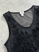 Armani Jeans Sheer Appliqué Vest Top - S - SYLK