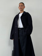 Yves Saint Laurent Wool Cashmere Single Breasted Coat - XL - SYLK