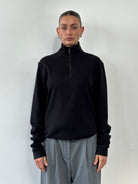 Burberry Brit Pure Cotton Logo Quarter Zip Jumper - L - SYLK