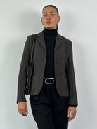 Max Mara Pure Wool Woven Fitted Blazer - S - SYLK