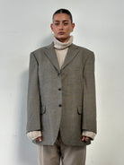 Yves Saint Laurent Pure Brushed Wool Check Blazer - XL/XXL - SYLK