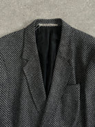 Vintage Wool Alpaca Woven Double Breasted Blazer - M - SYLK