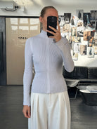 Hugo Boss Mock Neck Ribbed Jumper - M - SYLK