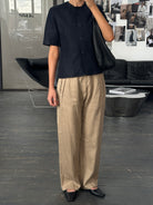 Versace 1990s Pure Ramie Wide Leg Trousers - W34 - SYLK