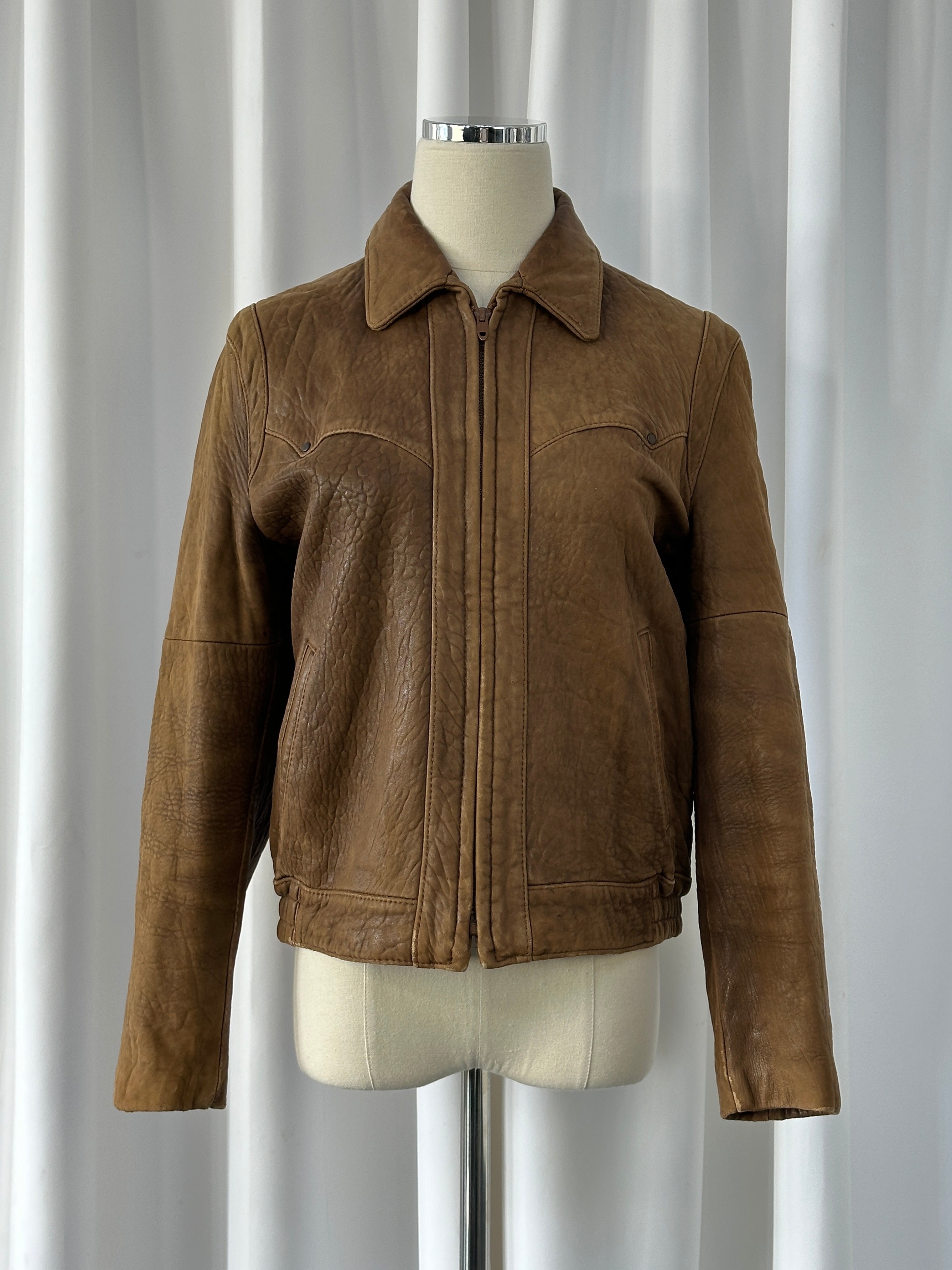 USA Vintage 1980s Leather Bomber Jacket - XS/S - SYLK